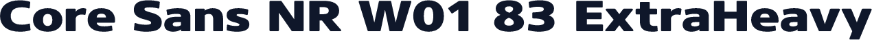 Core Sans NR W01 83 ExtraHeavy