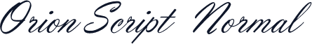 Orion Script  Normal