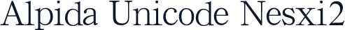 Alpida Unicode Nesxi2