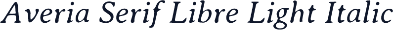 Averia Serif Libre Light Italic