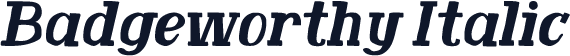 Badgeworthy Italic