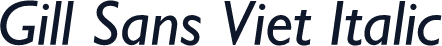 Gill Sans Viet Italic