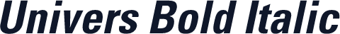 Univers Bold Italic