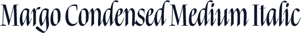 Margo Condensed Medium Italic