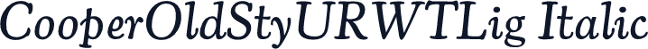 CooperOldStyURWTLig Italic