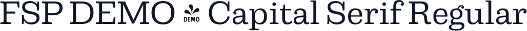 FSP DEMO - Capital Serif Regular