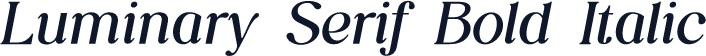 Luminary Serif Bold Italic