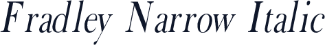 Fradley Narrow Italic