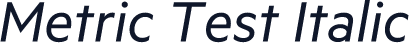 Metric Test Italic
