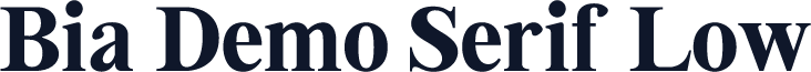 Bia Demo Serif Low