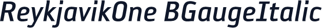ReykjavikOne BGaugeItalic