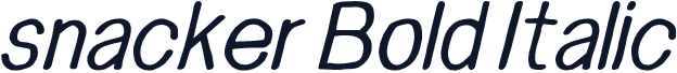 snacker Bold Italic