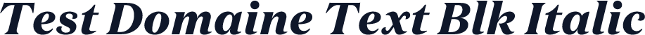 Test Domaine Text Blk Italic