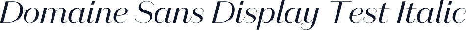 Domaine Sans Display Test Italic