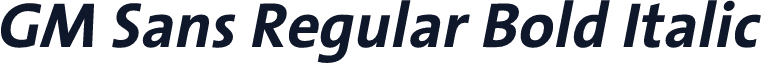 GM Sans Regular Bold Italic