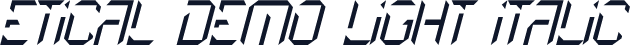 Etical Demo Light Italic