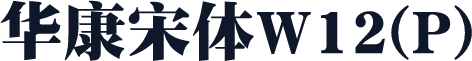 华康宋体W12(P)