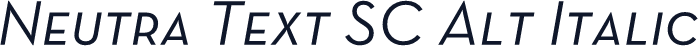 Neutra Text SC Alt Italic