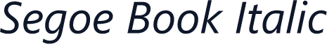 Segoe Book Italic