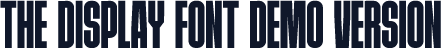 THE DISPLAY FONT DEMO VERSION