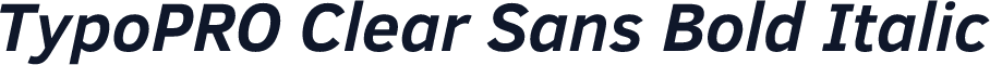 TypoPRO Clear Sans Bold Italic