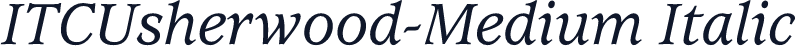 ITCUsherwood-Medium Italic