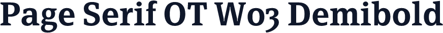 Page Serif OT W03 Demibold