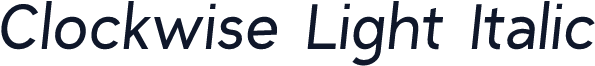 Clockwise Light Italic