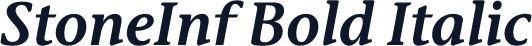 StoneInf Bold Italic