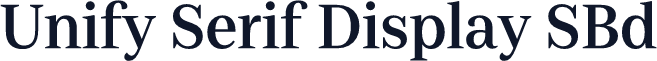 Unify Serif Display SBd