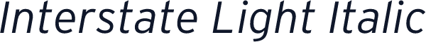 Interstate Light Italic