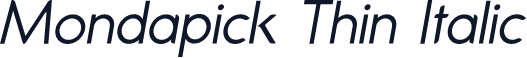 Mondapick Thin Italic