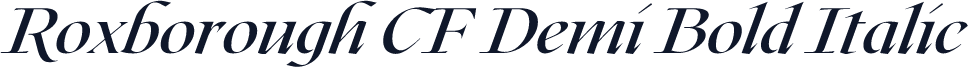 Roxborough CF Demi Bold Italic