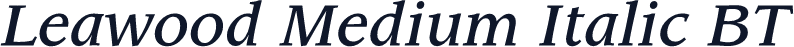 Leawood Medium Italic BT