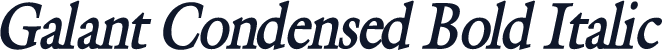 Galant Condensed Bold Italic
