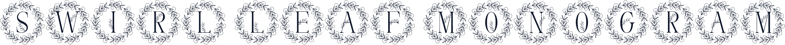 Swirl Leaf Monogram