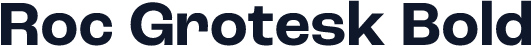 Roc Grotesk Bold