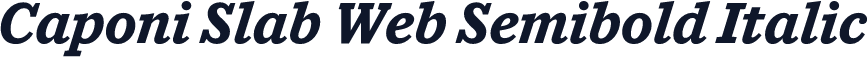 Caponi Slab Web Semibold Italic