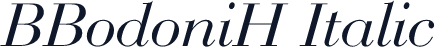 BBodoniH Italic