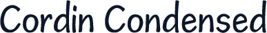 ☞Cordin Condensed
