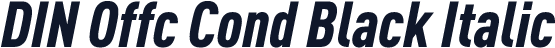 DIN Offc Cond Black Italic