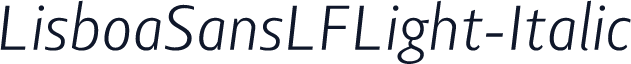 LisboaSansLFLight-Italic