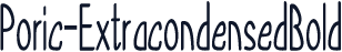 Poric-ExtracondensedBold