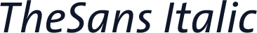 TheSans Italic