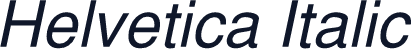 Helvetica Italic