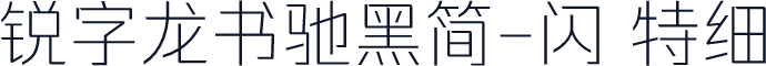 锐字龙书驰黑简-闪 特细