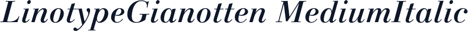 LinotypeGianotten MediumItalic