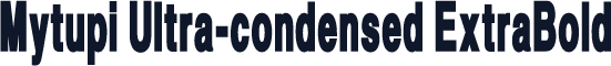 Mytupi Ultra-condensed ExtraBold
