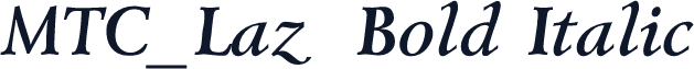 MTC_Laz  Bold Italic