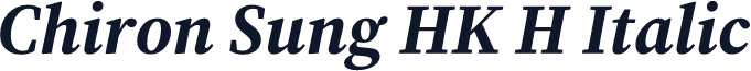 Chiron Sung HK H Italic